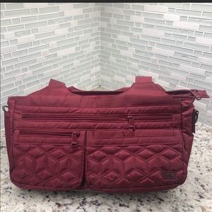 Lug Shallow Handbag Streetcar Burgundy